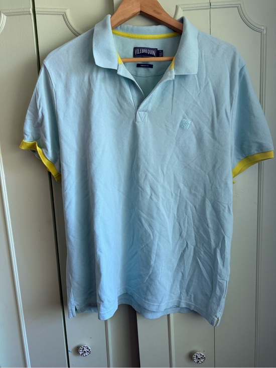 Vilebrequin Other - Vilebrequin Light Blue Polo with Yellow Trim